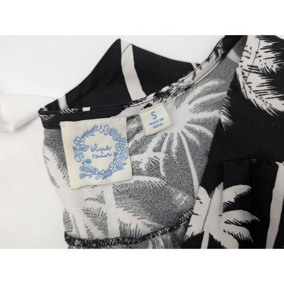 Blue Rain Francescas Palm Tree All Over Print Midi Wrap Dress Women's S High/Low - Picture 5 of 8